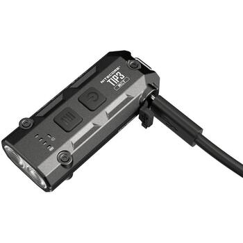 Nitecore TIP3 фонарик на ключи, 720 лм, 92 м, 2xLED, IP54, USB, 650 мАч, 30 г, алюминий (TIP3)
