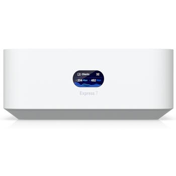 Wi Fi 7 Cloud Gateway и точка доступа 10 GbE WAN + 2.5 GbE LAN 300+ клиентов UniFi Express 7 UX7 Белый Ubiquiti (UX7)