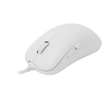 White Shark GRAPHENE-W GM-5014, vadu spēļu pele, 6 pogas, 6200 DPI, 1000 Hz, USB, 1,5 m, balta (GRAPHENE-W)