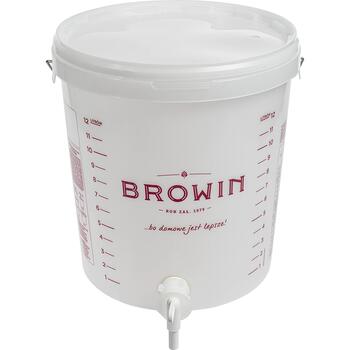 Browin Fermentācijas trauks 340416, 15 L, polipropilēns bez BPA, ar krānu, ar rokturi, ar mērītāju (340416)