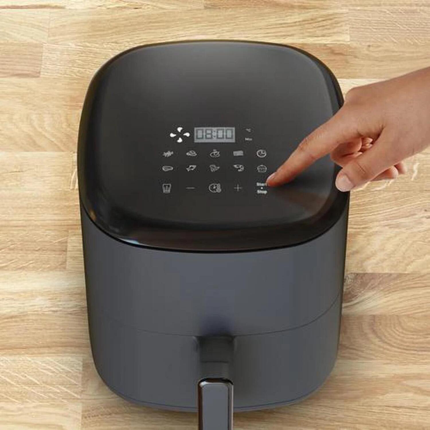 Tefal Gaisa fritēze EY245B10 Easy Fry Max, 1500 W, 5 L, tumši pelēks, 10 programmas, LCD displejs, neadhezīvs (EY245B10)