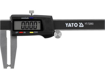 Yato Цифровой штангенциркуль для тормозных дисков YT-72093, 0-70 мм, ±0.03 мм, 55 мм, 180 мм, DIN 862, ЖК-дисплей, аккумулятор (YT-72093)