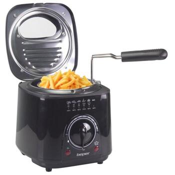 Beper P101FRI100, компактная фритюрница, 950 Вт, 1 л, АБС, антипригарное покрытие, термостат до 190°C (P101FRI100)