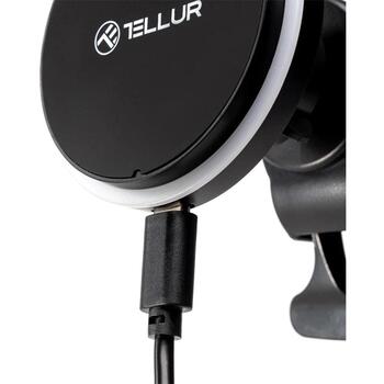 Tellur Беспроводное зарядное устройство TLL151431, 5V/9V/12V 2A, 15W, USB-C, совместимо с MagSafe, крепление на вентиляцию (TLL151431)