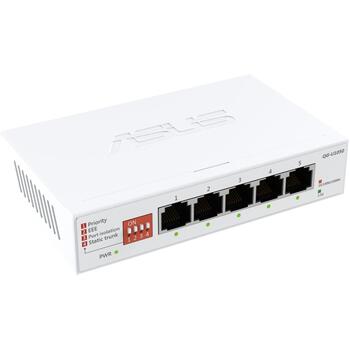 Asus QG-U1050 коммутатор, 90IG09Z0-MO3B00, 5x2,5GBase-T, белый, управление потоком, поддержка Jumbo кадров, изоляция портов (90IG09Z0-MO3B00)