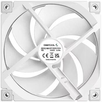 Deepcool dzesēšanas ventilators FD12 WH V2 R-FD12V2-WHNPN1-G, 4-pin PWM, balts, hidro gultņi (R-FD12V2-WHNPN1-G)