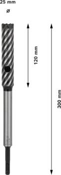 SDS plus armatūras urbis 25x120x300 mm, Perforatora urbjiem PRO SDS PLUS REBAR CUTTER URBIS, 2608586998, BOSCH (2608586998)