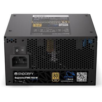 Endorfy Datora barošanas bloks Supremo FM6 EY7A013, 750W, 100-240V, 13-65A, 80 PLUS Gold, pilnībā modulārs, aktīva dzesēšana (EY7A013)