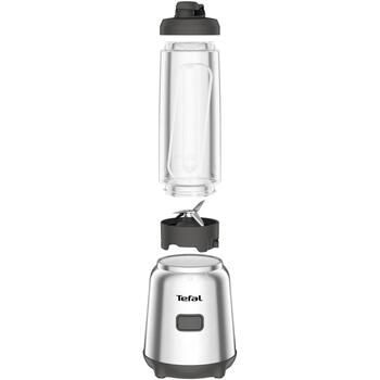 Tefal Блендер BL15FD, 300 Вт, 0.6 л, Tritan, нержавеющая сталь, 1 скорость, 2 бутылки на вынос (BL15FD)