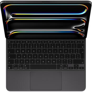 Apple Magic Keyboard iPad Pro 13-collu (M4) MWR53S/A, melna, USB-C, 14 funkciju taustiņi, haptiska atgriezeniskā saite (MWR53S/A)