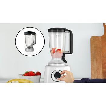 Bosch Кухонный комбайн MCM3230W MultiTalent 3, 800 Вт, 2 скорости, чаша 2.3 л, белый, нескользящие ножки, импульсный режим (MCM3230W)