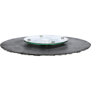 Browin 312027 rotējošs šīfera akmens trauks, 30 cm, griešanās mehānisms, pretslīdes kājiņas, aukstiem ēdieniem (312027)