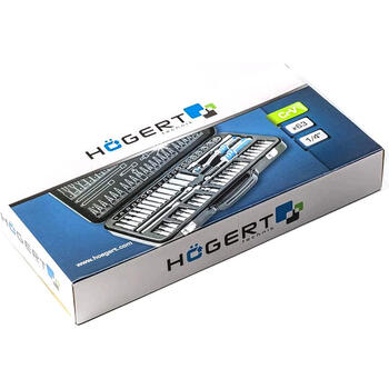 Hogert HT1R486 набор инструментов 63 шт., 1/4