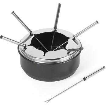 Salter Набор для раклета и фондю EK4513VDE, 1400W, 8 сковородок, 1,3л кастрюля, 6 вилок, антипригарное покрытие (EK4513VDE)