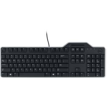 Клавиатура Dell 580-AFYX USB, черная, QWERTY, 1 шт., считыватель смарт-карт, USB, полноразмерная, водоотталкивающая (580-AFYX)