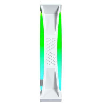 Montech Datora ventilators AX120 PRO WHITE 3 IN 1, 120mm, 12V, 3x ventilatori, 1600RPM, 72.3cfm, 1.85mmH2O, balts (AX120 PRO WHITE 3 IN 1)