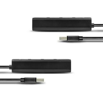 Axagon USB centrmezgls HUE-S2BL 4 USB 3.0 porti, 1.2 m kabelis, 2A uzlāde, matēts korpuss (HUE-S2BL)