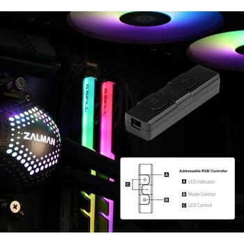 Zalman Alpha 24 White, CPU šķidruma dzesētājs, 240mm radiators, 2x120mm ventilatori, 1800 RPM, 33dB, ARGB, PWM, LGA1700/AM4 (Alpha 24 white)