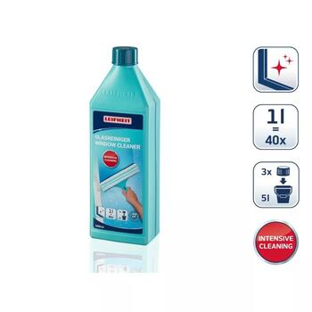 Leifheit Stiklu un logu mazgāšanas līdzeklis koncentrāts 1041414, 1L, 25ml/5L, bez svītrām, spīduma efekts (1041414)