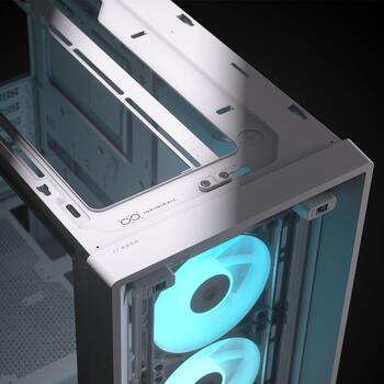 Corsair корпус для ПК FRAME 4000D RS ARGB CC-9011297-WW, Mid-Tower, белый, ATX, 3x120мм ARGB вентилятора, закаленное стекло (CC-9011297-WW)