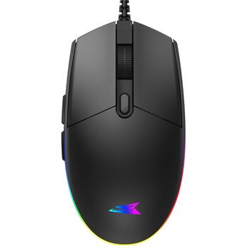 Baracuda Игровая мышь BGM-111 CRAB-B, 3600 DPI, 1.5m, 6 кнопок, черная, оптический сенсор, подсветка (CRAB-B)