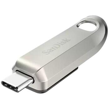 SanDisk USB флеш-накопитель SDCZ75-256G-G46, 256 ГБ, USB Type-C, 3.2 Gen 1, серебристый, слайд-дизайн (SDCZ75-256G-G46)