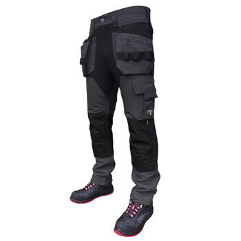 Pesso Titan Flexpro C44 KD125P_C44, 320g/m², 80% poliesteris 20% kokvilna, Cordura, 4-virzienu elastīgs, pelēkas (KD125P_C44)