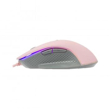 White Shark Мышь GARETH-P, 7 кнопок, 1000-6400 DPI, 32 IPS, 12 G, RGB, 1.8 м, совместима с Windows/Mac (GARETH-P)