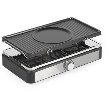 Salter Набор для раклета и фондю EK4513VDE, 1400W, 8 сковородок, 1,3л кастрюля, 6 вилок, антипригарное покрытие (EK4513VDE)