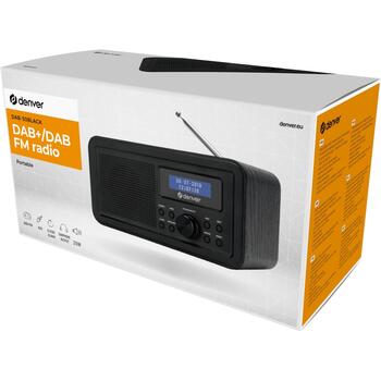 Denver DAB-30 Black 111111000450, DAB+/FM радио, 1.05кг, 20.1x10.3x14.3см, LCD, 10W/1W RMS, будильник, телескопическая антенна (111111000450)