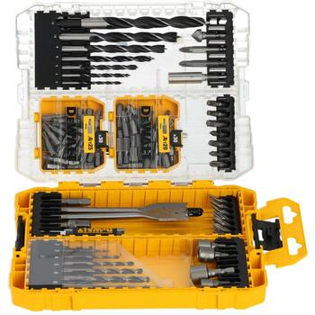 Dewalt Набор сверл и бит для отвертки DT70785-QZ, 100 шт., TOUGHCASE+ кейс, HSS сверла 2-8мм, бит для отвертки 25мм, 50мм, адаптер (DT70785-QZ)