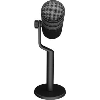 Genesis Datora mikrofons Radium 350D NGM-2168, -48 dB, 60-14000 Hz, 24 biti, 192 kHz, USB-A, USB-C, dinamisks, kardioīds, melns (NGM-2168)