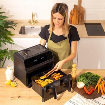 Cecotec фритюрница с горячим воздухом Cecofry Advance 9000 Window 4986, 2200 W, 9 L, 8 программ, цифровой дисплей (4986)