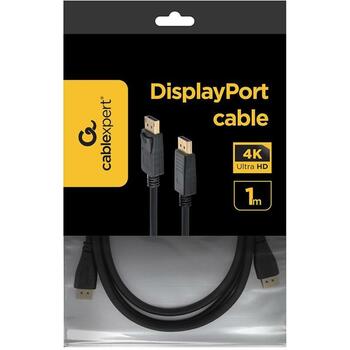 Gembird кабель DisplayPort CC-DP-1M, 1 м, 4K UHD 60 Гц, 2 x DisplayPort, черный (CC-DP-1M)