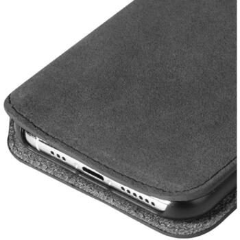 Krusell Broby PhoneWallet 61755, pelēka, zamšāda, aizsardzība pret skrāpējumiem, divas kabatas, izgriezums kamerai (61755)