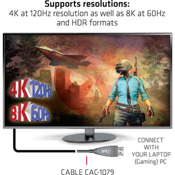 Club3D кабель DisplayPort CAC-1079 20м 4K120Hz 8K60Hz, 32.4 Gbit/s, ROHS, FCC, CE EMI, M/M (CAC-1079)