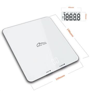 Media-Tech Кухонные весы MT5544, 5кг, 1г, 3xAAA, ЖК, Закаленное стекло, Функция тарирования, Автоотключение (MT5544)