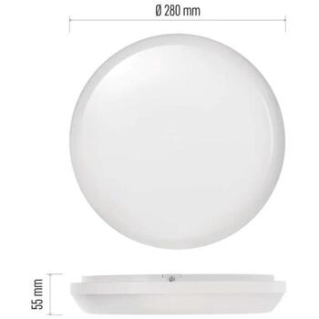 Emos LED Светильник DORI ZM4312, 28см, 24,5Вт, Нейтральный Белый, IP54, 2450лм, 115°, 25000ч (ZM4312)