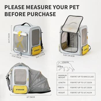 Petkit Переноска BP3 X ZONE P7703 Grey, полиэстер, 1.80кг, расширяемая, вентиляция, складная (P7703 Grey)
