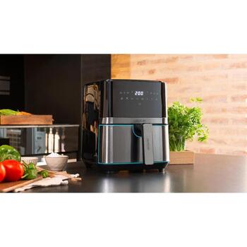 Cecotec karstā gaisa friteris Cecofry Full InoxBlack 5500 Pro 3316, 1700 W, 5.5 L, melns inox/melns, 8 programmas (3316)