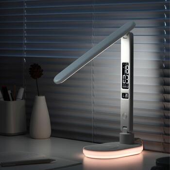 Hawk Настольная лампа HW-LAMP03, 10W, 5 уровней яркости, RGB освещение, будильник, USB выход (HW-LAMP03)