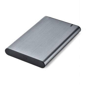 Gembird HDD корпус EE2-U3S-6-GR, 2,5'', USB-C, серый, USB 3.1, безвинтовой дизайн (EE2-U3S-6-GR)