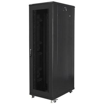 Lanberg Rack шкаф 19 42U FF01-8042-23B, 800mm, 42U, 800kg, IP20, перфорированная дверь, 4 вентилятора (FF01-8042-23B)