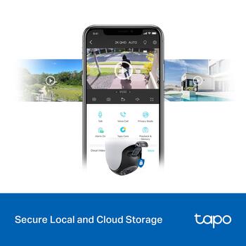 TP-Link Tapo C520WS камера безопасности, 2K QHD 2560x1440, 360° обзор, IP66, ночное видение, AI детекция, Wi-Fi (TAPOC520WS)