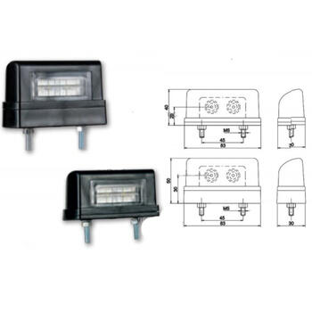 Piekabes numura LED apgaismojums ar vadu 0.5m (2x0.75) + DC savienojums; FT-016/1QS075 FRISTOM (FT-016/1QS075)