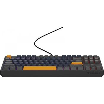 Genesis Thor 230 TKL mehāniskā spēļu klaviatūra NKG-2163, 87 taustiņi, Outemu Panda, RGB LED, 3000 mAh, USB Type-C, 2.4 GHz (NKG-2163)
