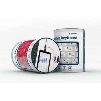 Gembird клавиатура KB-109F-B, 109 клавиш, USB + PS/2, 1.5 м кабель, черный, водонепроницаемая, пылезащитная (KB-109F-B)