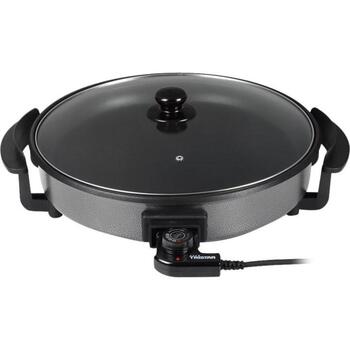 Tristar Multifunkcionāla grila panna PZ-2964, 40 cm, 1500 W, vāks iekļauts, fiksēta rokturis, melna (PZ-2964)