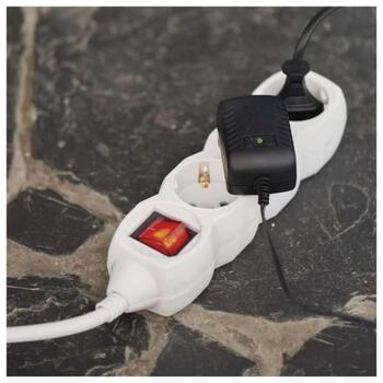 Emos Удлинитель P1321, 1,5 м, 3× 2P + PE GERMAN, PVC, 3680 Вт, с выключателем, защита от детей (P1321)