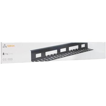 Sbox Органайзер для кабелей CC-1113, 800x140x100мм, 5кг, сталь, черный, крепление на винтах (CC-1113)